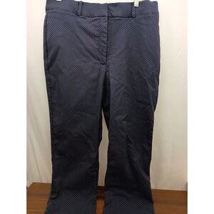 Lane Bryant 16 blue white polka dot office travel business work trousers